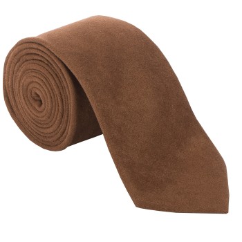 Light Brown Suede Effect Tie #T1869/6