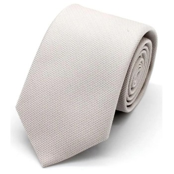 Plain Pewter Silver Luxe Textured Tie #T1896/10