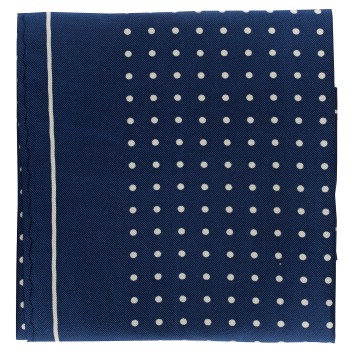 Navy with White Polka Dot Silk Pocket Square #TPH05/2 ##LS