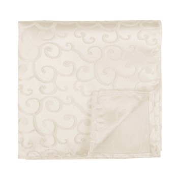 Cream Royal Swirl Pocket Square #AB-TPH1001/7