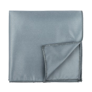 Plain Silver Pumice Stone Pocket Square #AB-TPH1009/20 ##LS2