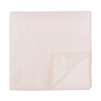 Plain Pearled Ivory Pocket Square #AB-TPH1009/43 ##LS2