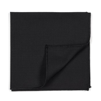 Black 100% Wool Tuxedo Pocket Square #AB-TPH1011/1 ##LS2