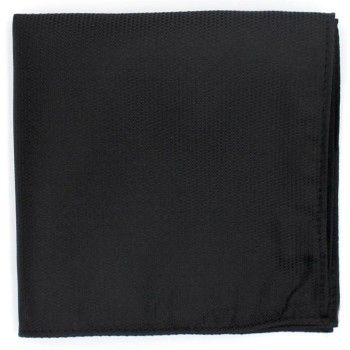 Plain Black Luxe Pocket Square #TPH1896/11