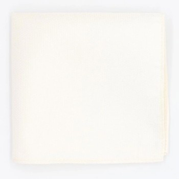 Plain Ivory Luxe Pocket Square #TPH1896/8