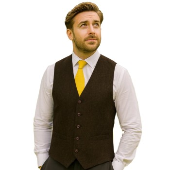 Brown Flecked Tweed Waistcoat #W106/1