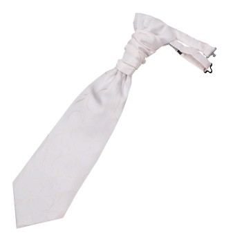 Ivory Modern Scroll Wedding Cravat #AB-WCR1002/4 ##LS2