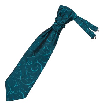 Teal Modern Scroll Wedding Cravat #AB-WCR1002/5 