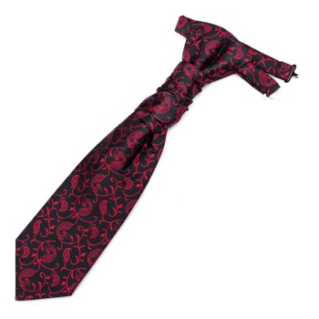 Wine on Black Budding Paisley Cravat #AB-WCR1003/6 ##LS2