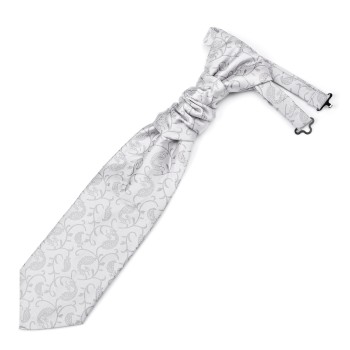 Silver Budding Paisley Cravat #AB-WCR1003/8 ##LS2