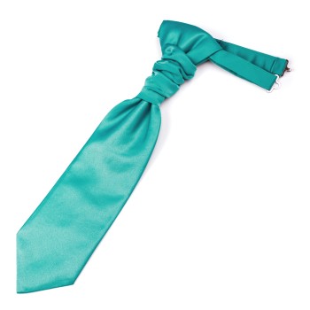 Plain Teal Navigate Satin Cravat #AB-WCR1009/23 ##LS2
