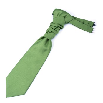 Plain Sap Green Satin Cravat #AB-WCR1009/30 ##LS2