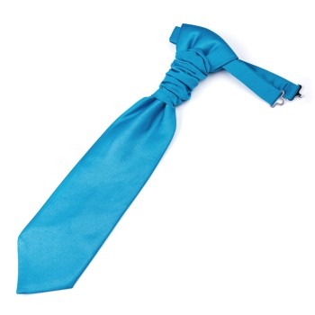 Plain Teal Capri Satin Cravat #AB-WCR1009/38 ##LS2