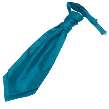 Teal Blue Shantung Wedding Wedding Cravat (Boys Size) #YCR1867/2 ##LS