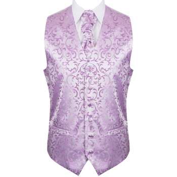 Lilac Swirl Leaf Wedding Waistcoat #AB-WWA1000/8 ##LS