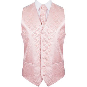 Peach Royal Swirl Wedding Waistcoat #AB-WWA1001/2 ##LS