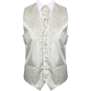 Sage Green Royal Swirl Wedding Waistcoat #AB-WWA1001/4 ##LS