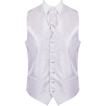 Lilac Modern Scroll Wedding Waistcoat #AB-WWA1002/1 ##LS