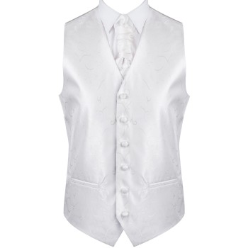 Ivory Modern Scroll Formal Waistcoat #AB-WWA1002/4 ##LS