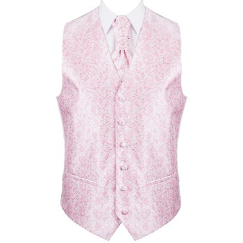 Coral Budding Paisley Wedding Waistcoat #AB-WWA1003/1 ##LS