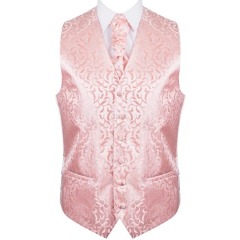 Peach Vintage Vine Formal Waistcoat #AB-WWA1004/3 ##LS
