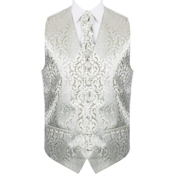 Emerald Green Vintage Vine Formal Waistcoat #AB-WWA1004/6 ##LS