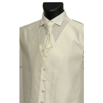 Ivory Shantung Wedding Waistcoat #WW1867/1