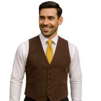 Light Brown Suede Effect Waistcoat #WW1869/6