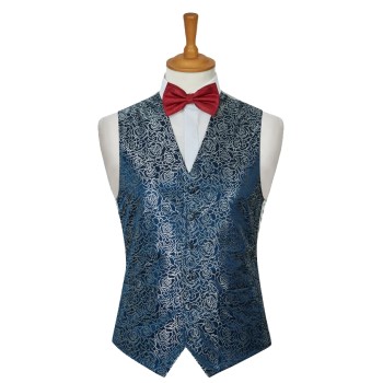 Navy Blue Moonlight Rose Regular Waistcoat Large 40-42 #WW1908/1 ##LS