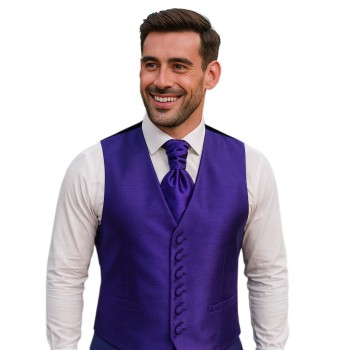 Plum Purple Shantung Wedding Waistcoat #AB-WWB1005/8
