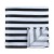 Black and White Stripe Football Pocket Square #AB-TPH1019/1 ##LS