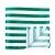 Green and White Stripe Football Pocket Square #AB-TPH1019/5 ##LS