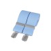 Sky Blue Silver Clip Braces #BR-003