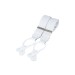 White Rolled Leather Braces #BR-030