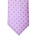 Pink Blue Spot Woven Tie with Matching Pocket Square