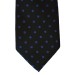 Navy Blue Blue Spot Woven Tie with Matching Pocket Square