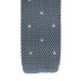 Light Blue White Polka Dot Knitted Slim Tie #K019/5