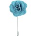 Teal Blue Flower Lapel Pin #L-08