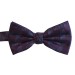 Plum Geo Woven Silk Bow Tie #ROBBS007/3