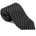 Black with White Polka Dot Silk Tie with Matching Pocket Square