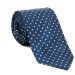Navy with Yellow Polka Dot Silk Tie with Matching Pocket Square