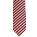 Striped Red and White Silk Tie with Matching Pocket Square