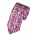Pink Anime Flower Printed Cotton Tie with Matching Pocket Square