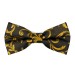 Gold on Black Swirl Leaf Bow Tie