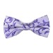 Purple Swirl Leaf Bow Tie