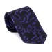 Purple on Black Swirl Leaf Tie