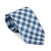 Blue Neat Check Tie