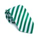 Green and White Stripe Football Tie