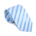 Sky Blue and White Stripe Football Tie