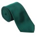 Bottle Green Satin Tie with Matching Pocket Square